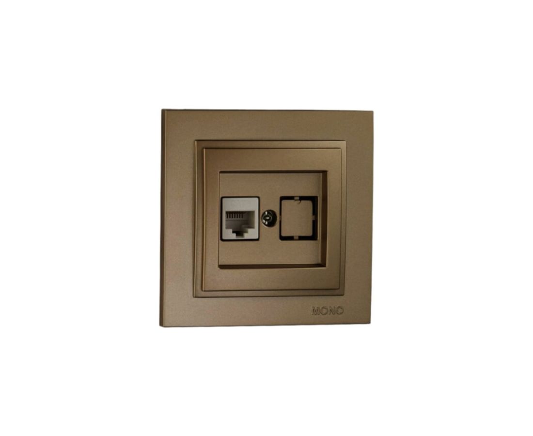 როზეტი CAT6 DESPINA Bronze - 102-232305-125 — როზეტები და ჩამრთველები